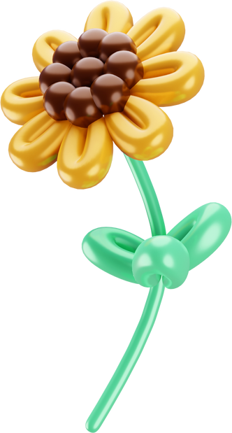 3D Sunflower Balloon
